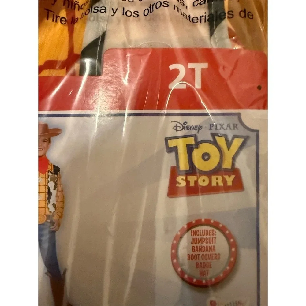 Disney Pixar Toy Story Woody Toddler Costume Set Boys 2T 5-Piece Outfit sheriff